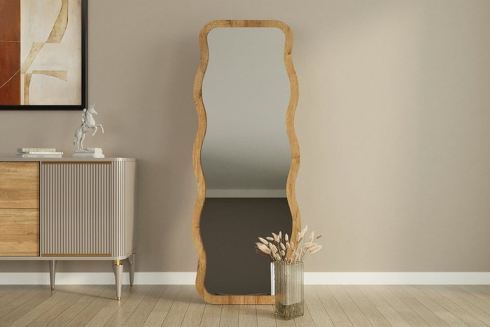 Hanah Home Espejo Ecológico Flotal-e MDF Natural 50x160 cm